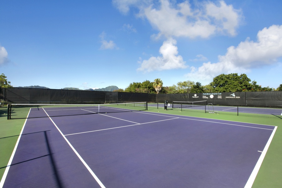 Tennis courts at Poipu Beach Athletic Club