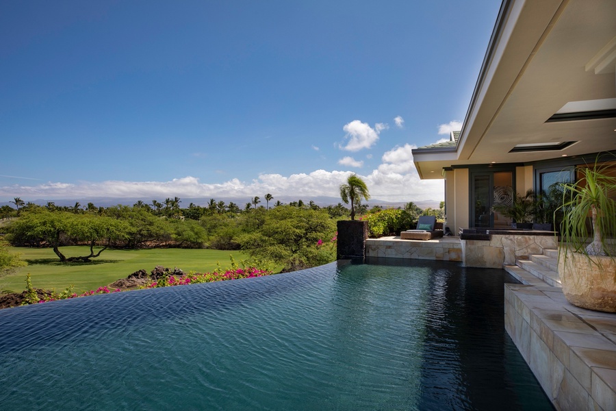 Wake up to views of Mauna Kea and the Kohala coastline from your poolside oasis.