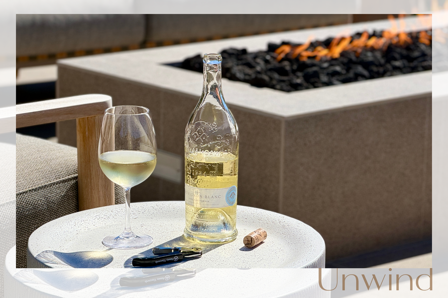 Kick back, relax and unwind over a fireside glass of wine while sharing memories from the day with family and friends.