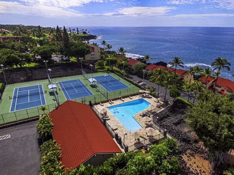Keauhou Kona Surf & Racquet Pool Aerial