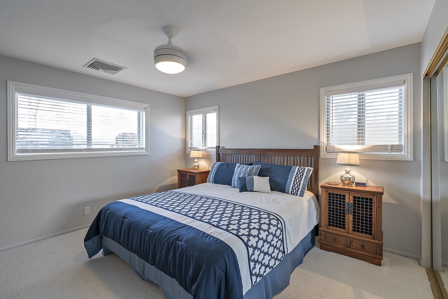 Cottage: Guest Bedroom 1, King Bed.