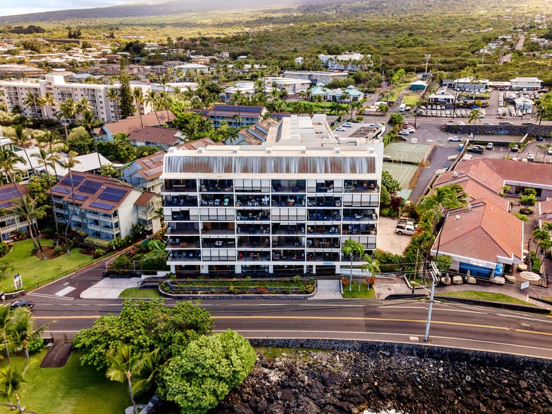 Aerial shot of the the complex.