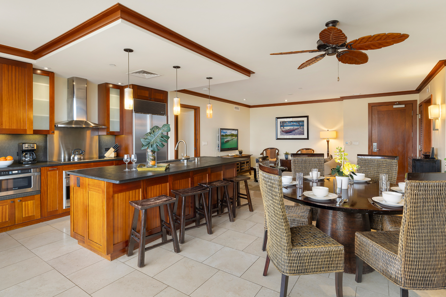 Alternate View of Kitchen with top of the line appliances and breakfast bar