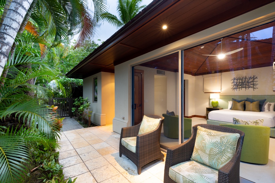 View from the lanai showcasing the private entrance