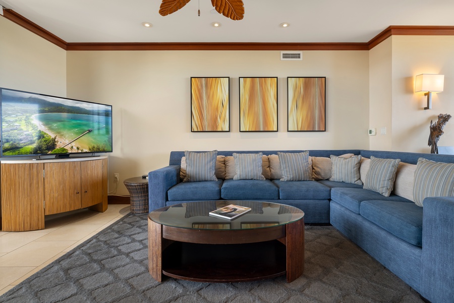 Beautiful decor and cozy entertaining.