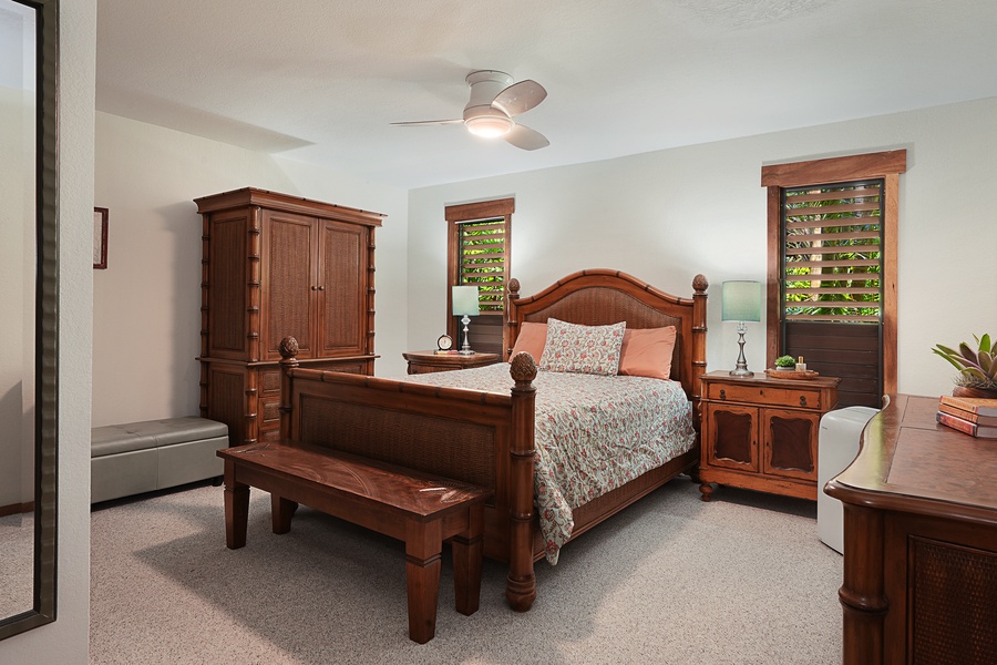 Masterful tranquility: the master bedroom offers a serene retreat for rest and relaxation