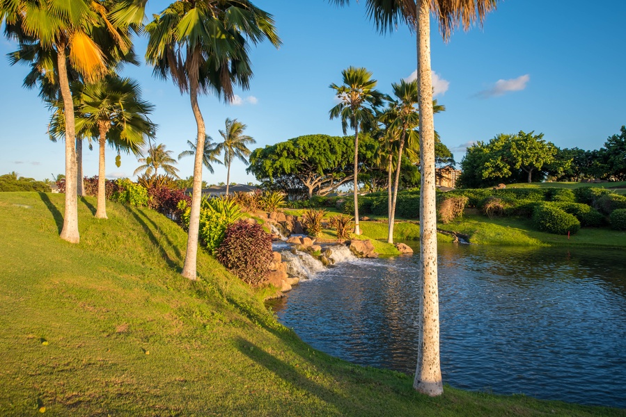 The breathtaking landscape at the golf course.