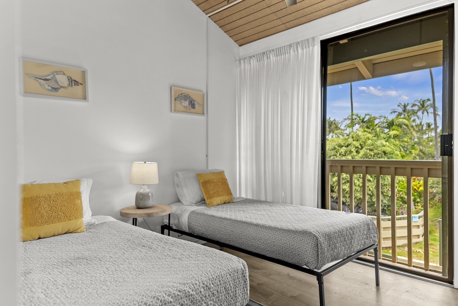 Relax in the guest bedroom after a day of adventure.