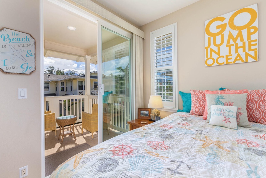 Guest bedroom offers a private lanai