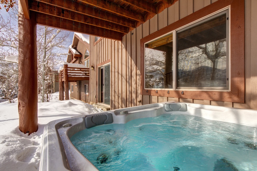 Private covered Hot Tub