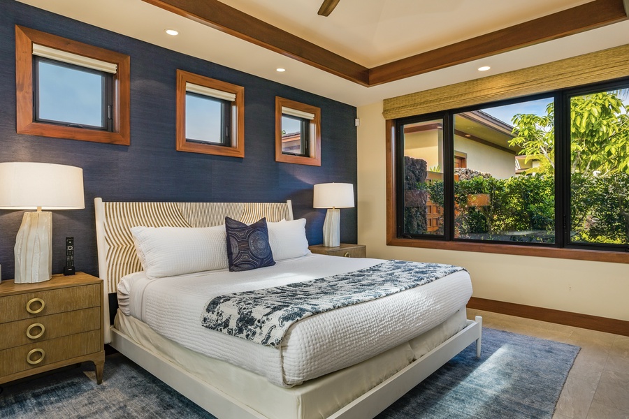 Separate entry from the main house off the landscaped private courtyard, the third guest bedroom delivers extra privacy.