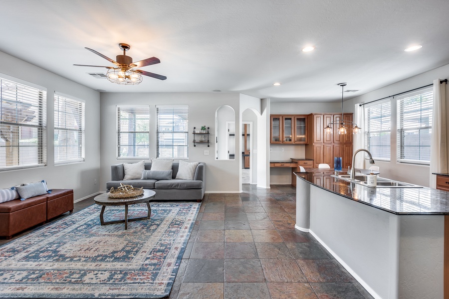 With access to the kitchen and dining spaces right beside the living room, all connections shared are momentous!