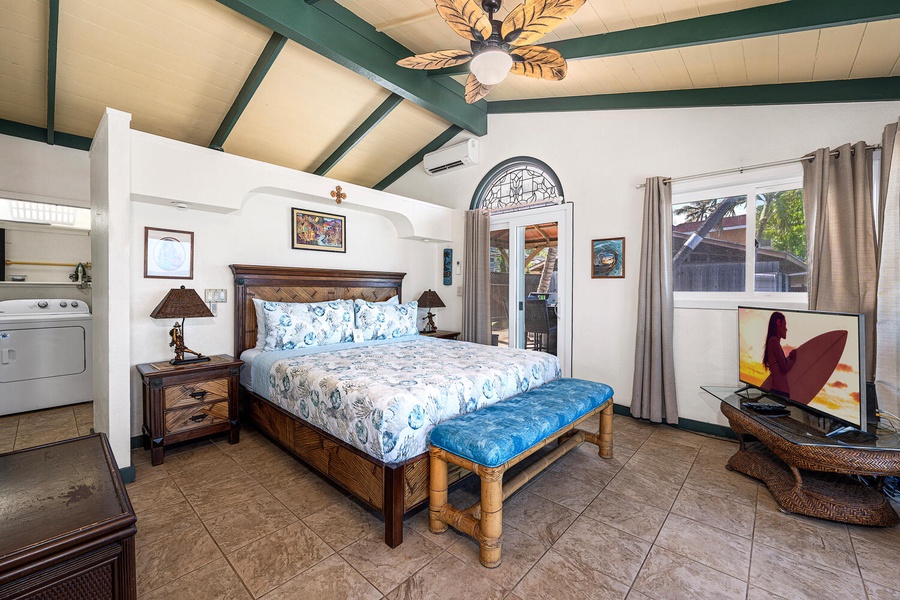 Spacious bedroom retreat with plush bedding and stunning water views right from your pillow.