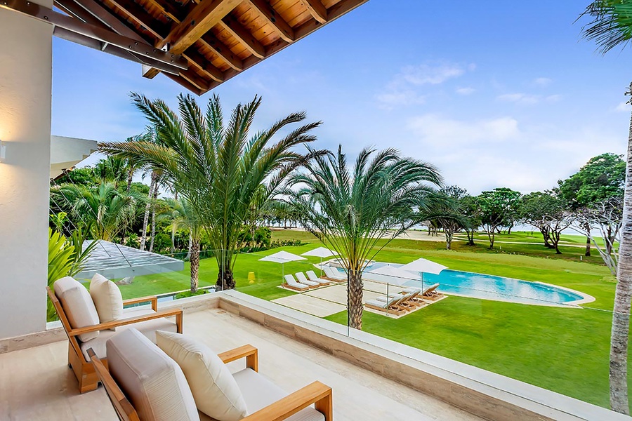 Enjoy your morning coffee with a view from the deck.