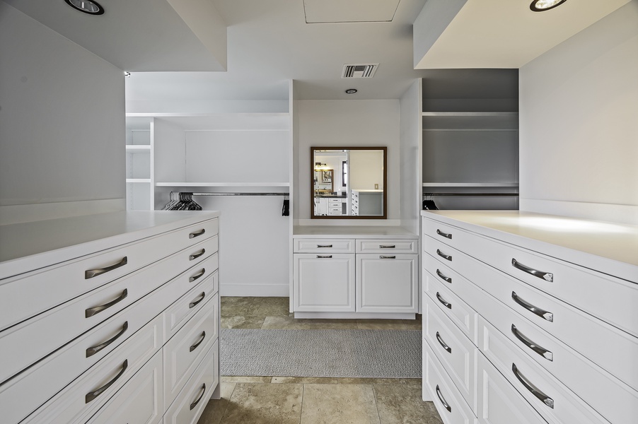 Lots of storage in the primary bath