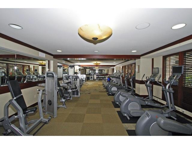 The onsite gym is well equipped for keeping active.