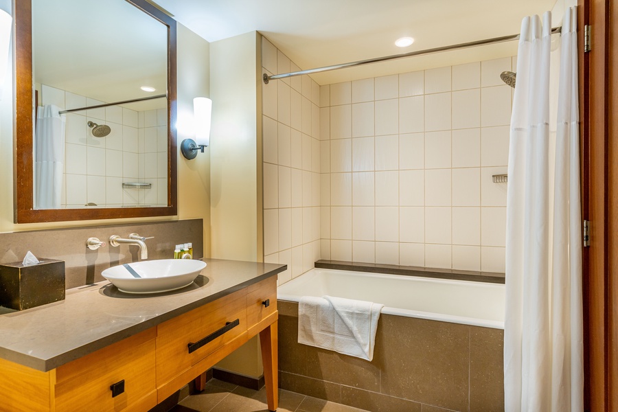 The second guest bathroom with all the amenities to relax and unwind.