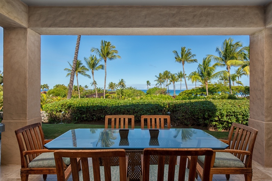 Savor meals al fresco on the lanai with tropical views.