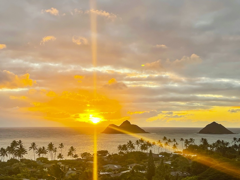 Sunrise views from the house that most have to hike to see!