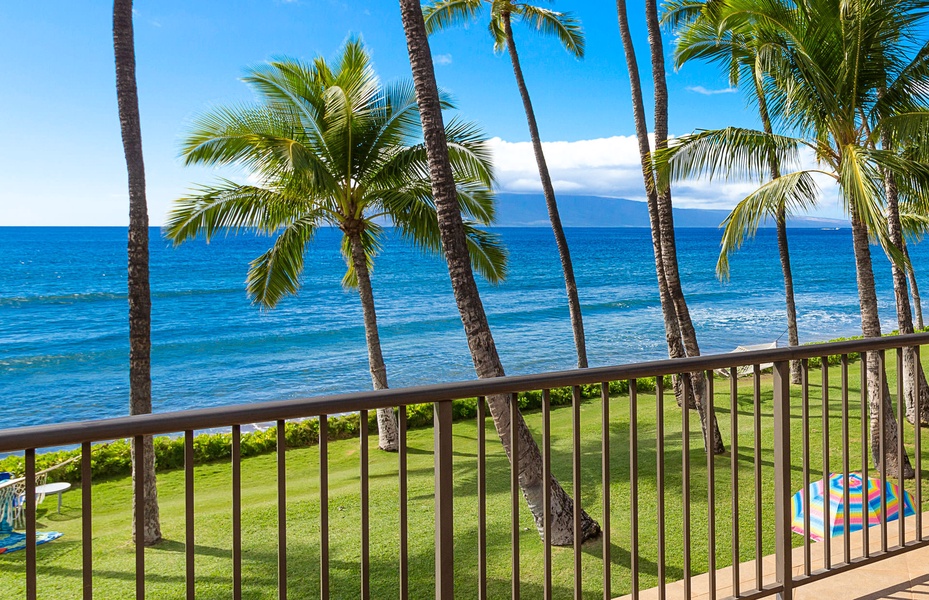 Swaying palms and ocean views create a tranquil paradise outside your door.