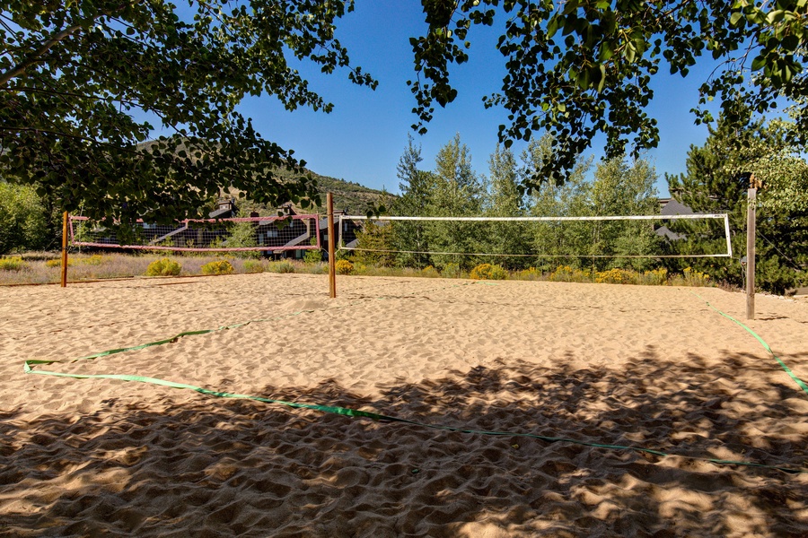 Join in the fun and friendly competition at our community volleyball court.