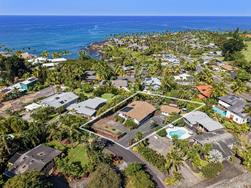 See the beauty of the Kona Coast from above, with the home ideally located just minutes from the ocean and nearby beaches.