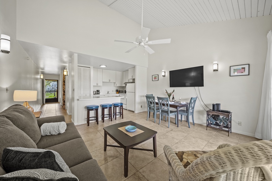 This inviting property will make you feel at home with its open-concept design.