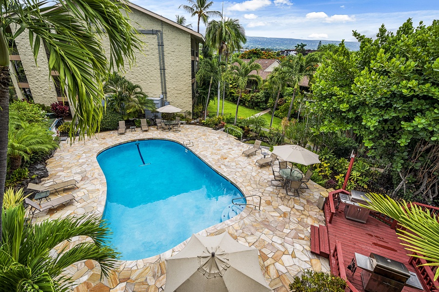 Refreshing community pool area