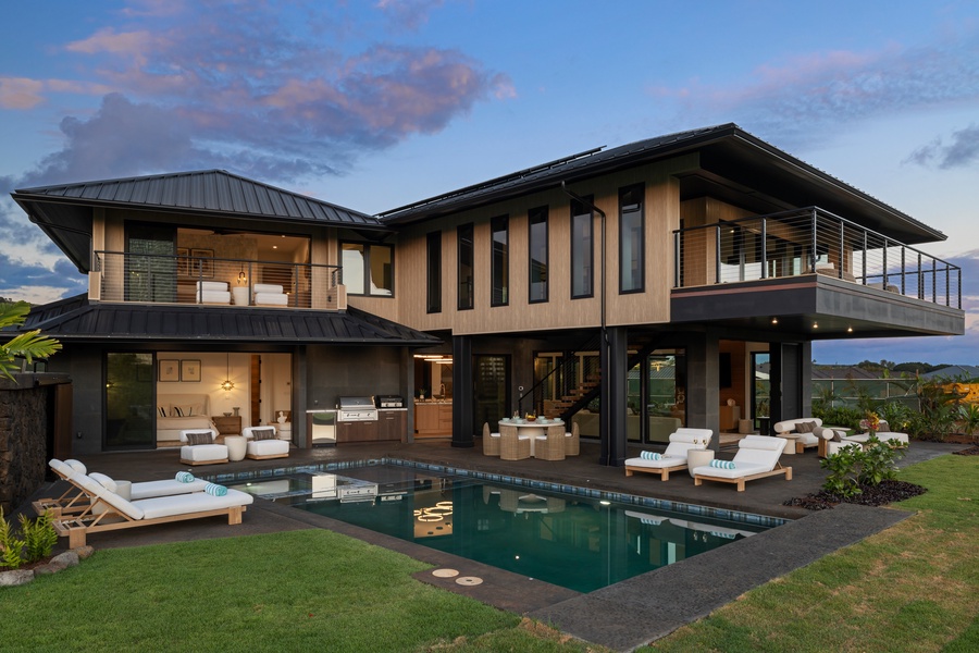 Elegant outdoor living invites you to savor sunset swims, relaxed gatherings, and island serenity.