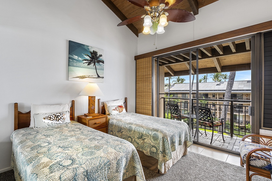 Guest bedroom with 2 Twin beds that can be combined to form a King!