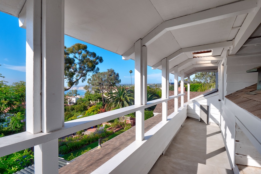 Upstairs outside patio with stunning ocean views