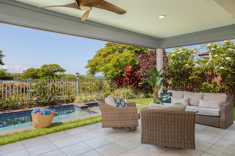 Unwind in the shade on the lanai