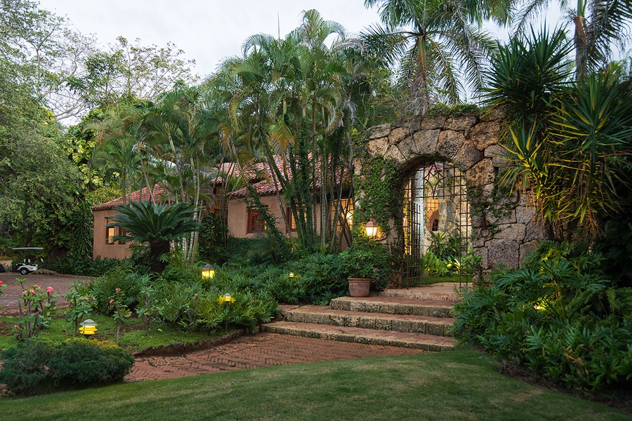 Charming garden entrance.