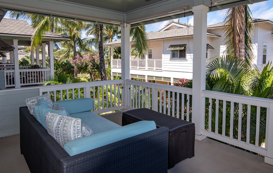 The private lanai is a great space to relax.