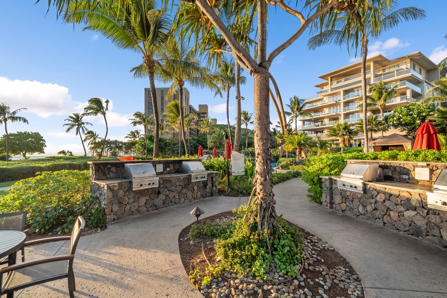Lush garden paths and palms guide you home to Honua Kai Konea 204 after a day of island fun.