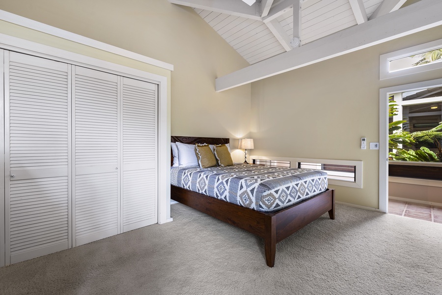 Vaulted ceilings and ceiling fans also help to ensure a good nights sleep!~