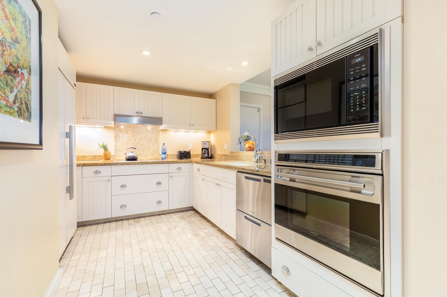 Fully stocked kitchen