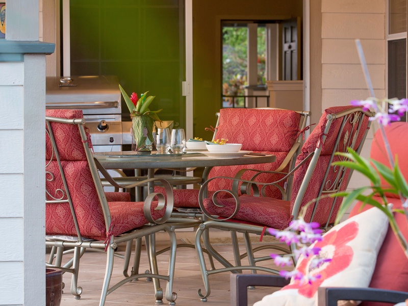 Engage in meaningful conversations on the lanai, complemented by BBQ delights.