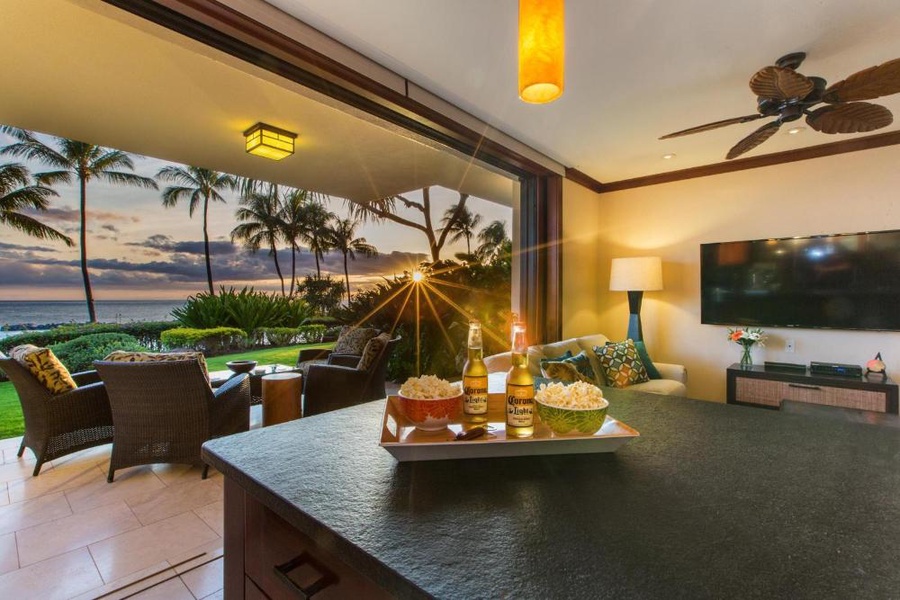 Sunsets are the focal point throughout Ko Olina B109, from every room.