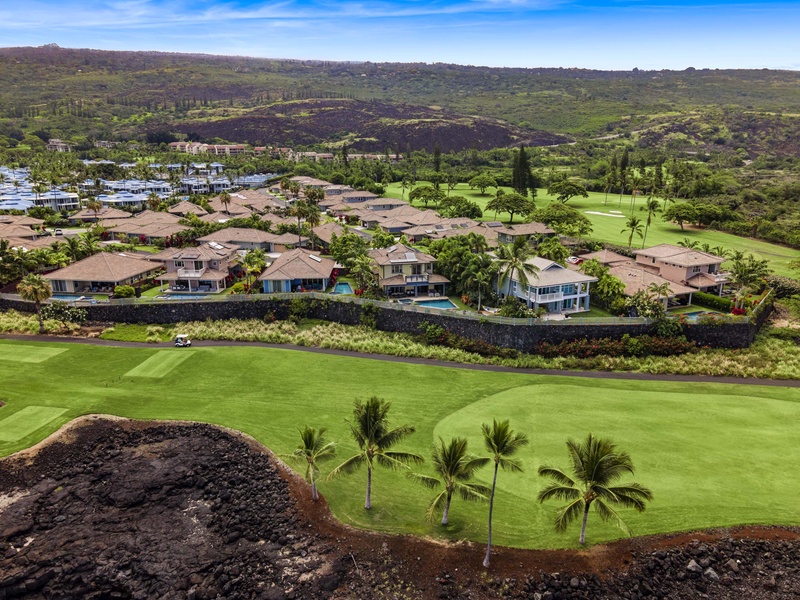 Aerials of the home and surrounding neighborhood
