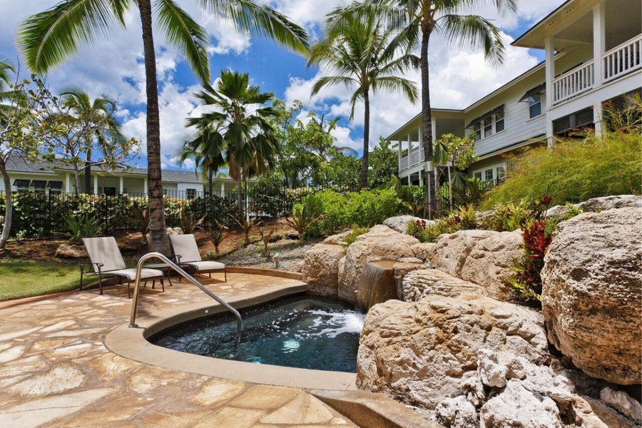 Enjoy a peaceful swim or morning stroll along the calm, swimmable waters of Ko Olina Lagoon.