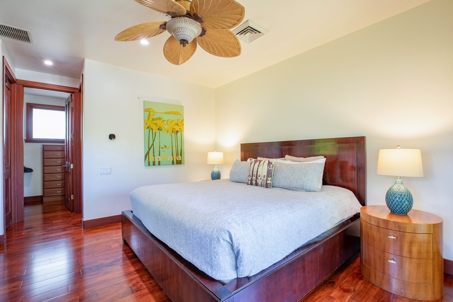 Each bedroom is equally comfortable and appropriate for island royalty, so you will not be dissatisfied with your choice.