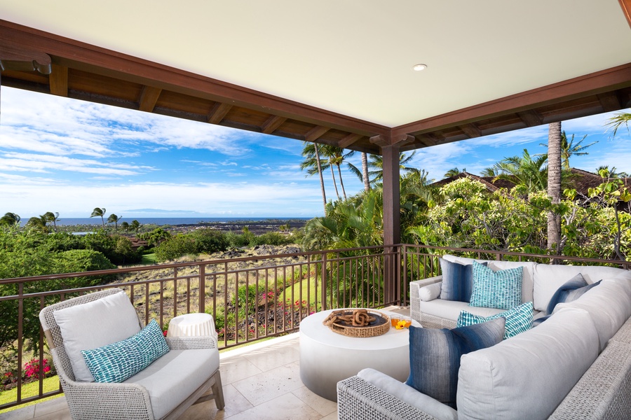 Detail of lanai seating, modern luxury inside and out
