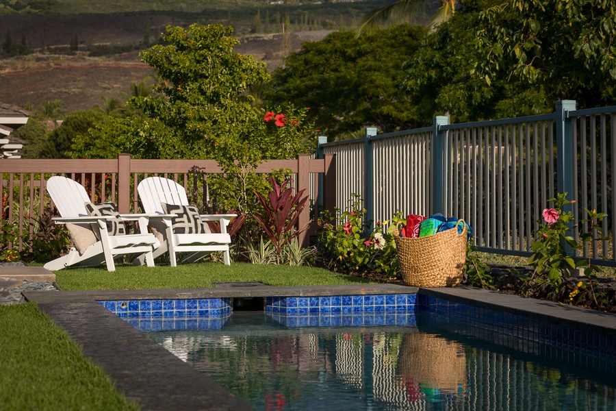 Soak up the sunshine by your sparkling pool
