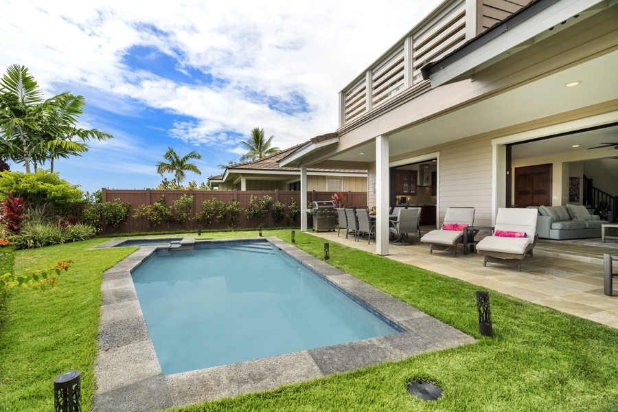 Saltwater pool perfect for laps or leisure