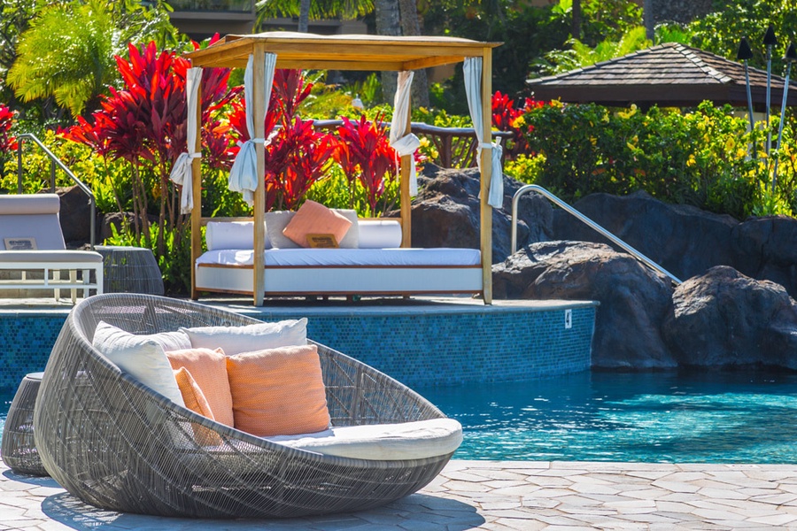 Complimentary and Reservation-Only Pool-side Lounging Options