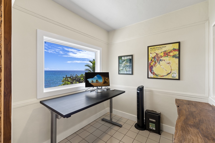 Primary Bedroom desk area with a great Ocean View
