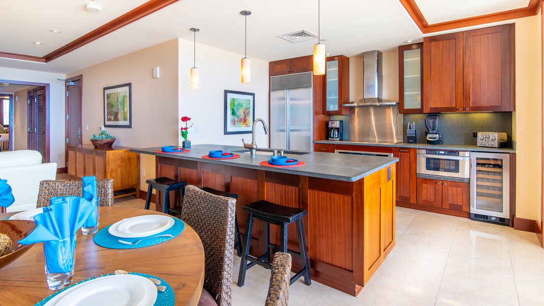 A fully equipped kitchen for every kind of stay.