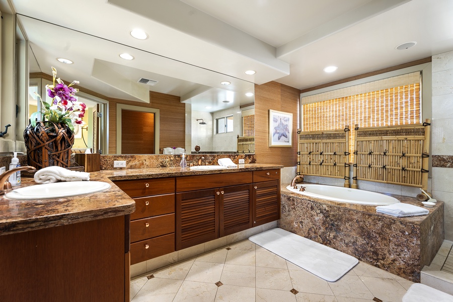 Overstated Primary ensuite with dual vanities