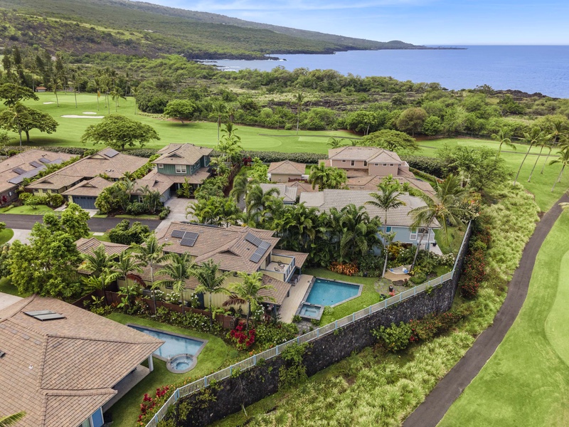 Aerials of the home and surrounding neighborhood